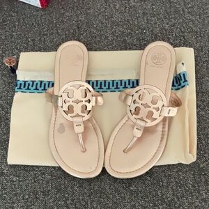 Tory Burch Miller, Rose gold sandals, size 7
